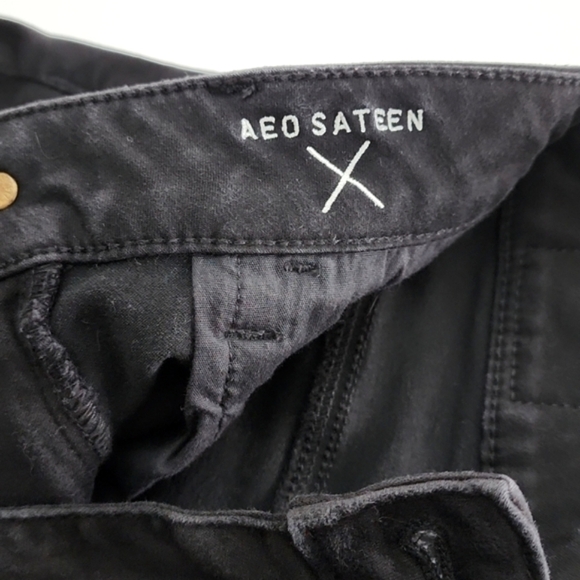 American Eagle Womens Super Super Stretch AEO Sateen Hi Rise Shortie Shorts Sz 4 - Picture 9 of 14